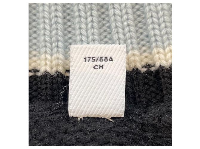 Burberry V-Ausschnitt Wollstrickpullover Schwarz - Ansicht 9