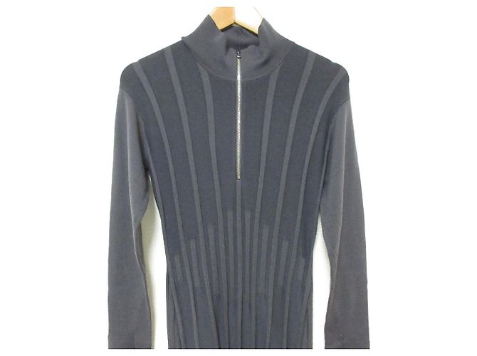 Autre Marque CINOH STRICKKLEID MIT REISSVERSCHLUSS Blau Marineblau - Ansicht 3