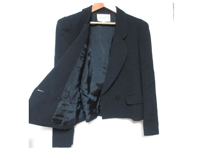 Autre Marque JUN ASHIDA Wool Double Tailored Jacket Black - view 2