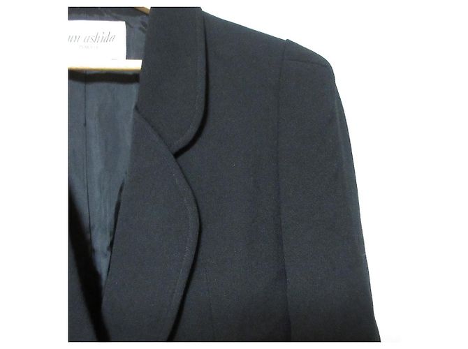 Autre Marque JUN ASHIDA Wool Double Tailored Jacket Black - view 3