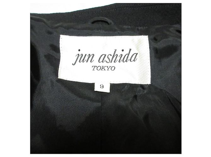 Autre Marque JUN ASHIDA Wool Double Tailored Jacket Black - view 5