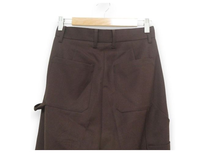 Autre Marque ETRE TOKYO 100% Woll-Work-Wide-Pants Braun - Ansicht 6
