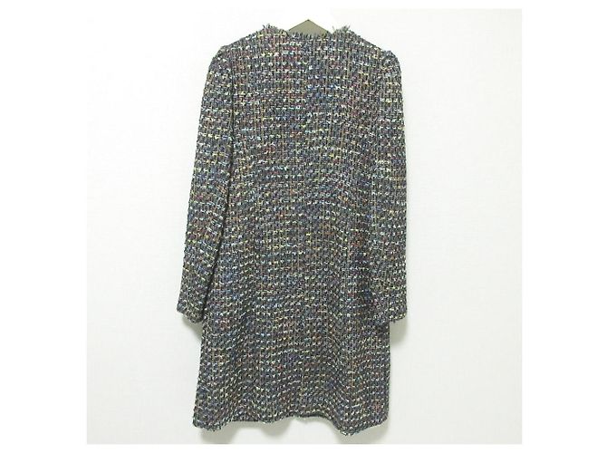 Autre Marque Chaqueta larga de tweed Mystrada × Kozue Anzai Collaboration Negro - vista 2
