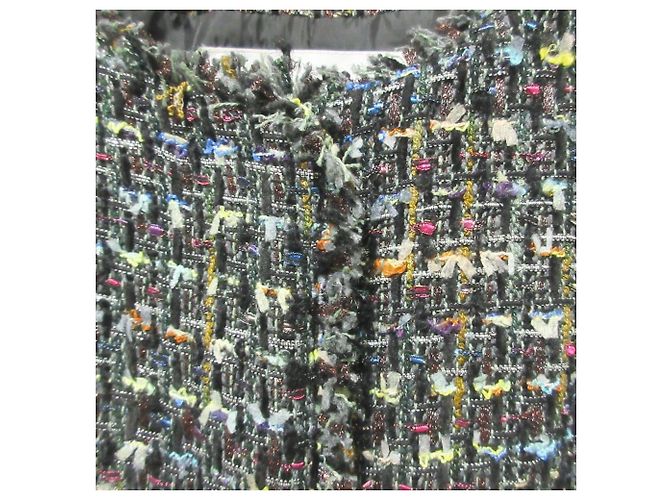 Autre Marque Chaqueta larga de tweed Mystrada × Kozue Anzai Collaboration Negro - vista 5