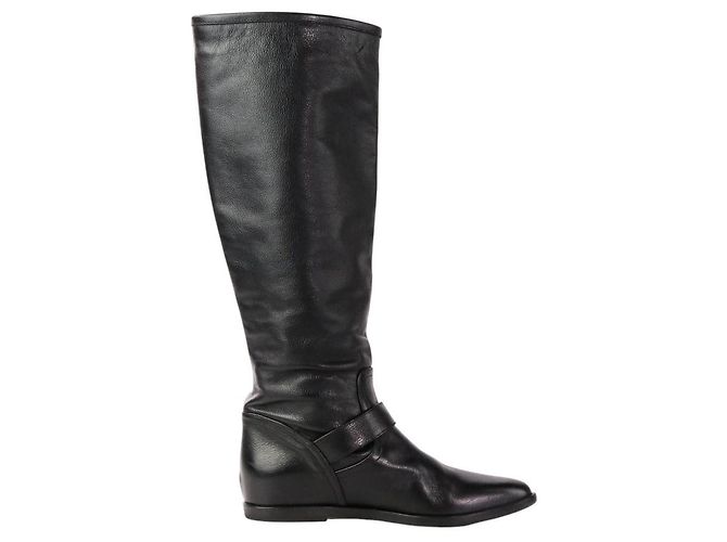 Autre Marque Botas largas de cuero Brenta Negro - vista 5
