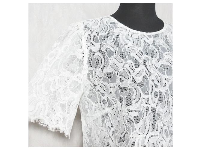 Autre Marque GRACE CONTINENTAL Code Lace Strickpullover Weiß - Ansicht 4