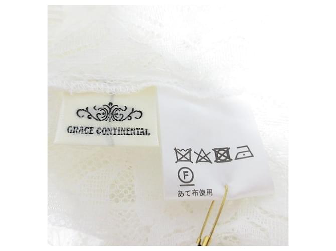 Autre Marque GRACE CONTINENTAL Code Lace Strickpullover Weiß - Ansicht 6