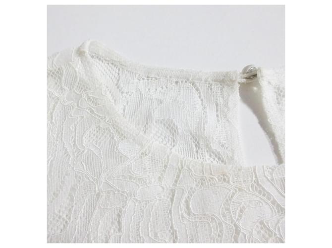 Autre Marque GRACE CONTINENTAL Code Lace Strickpullover Weiß - Ansicht 9