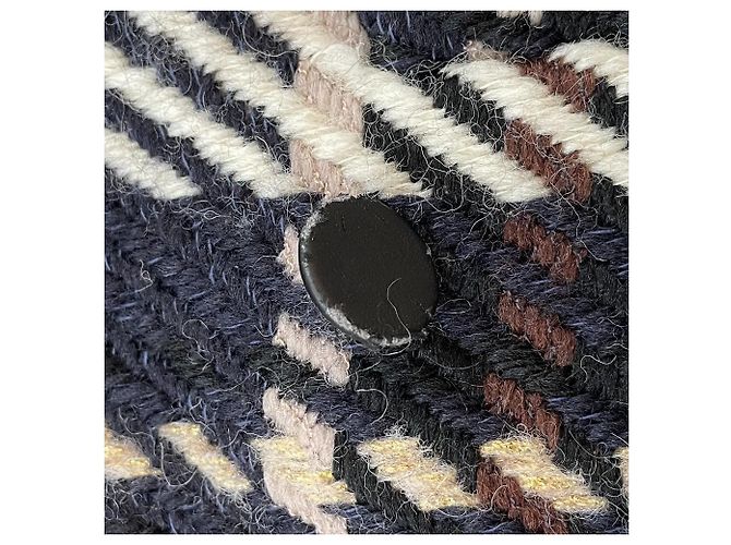 Abrigo de lana con estampado de cuadros de doble botonadura Marni Azul Azul marino - vista 10