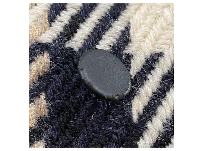 Abrigo de lana con estampado de cuadros de doble botonadura Marni Azul Azul marino - vista 11
