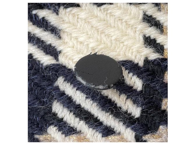 Abrigo de lana con estampado de cuadros de doble botonadura Marni Azul Azul marino - vista 12