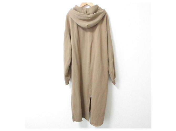 Autre Marque Americana AP STUDIO Exklusiver Sweat Long Hoodie Mantel Braun Kamel - Ansicht 2