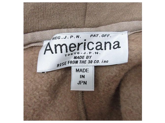 Autre Marque Americana AP STUDIO Exklusiver Sweat Long Hoodie Mantel Braun Kamel - Ansicht 8