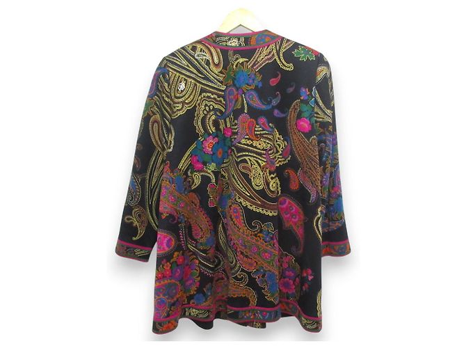 Autre Marque Chaqueta LEONARD de seda sin cuello Negro Multicolor - vista 2