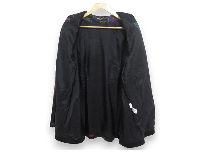 Autre Marque Chaqueta LEONARD de seda sin cuello Negro Multicolor - vista 3