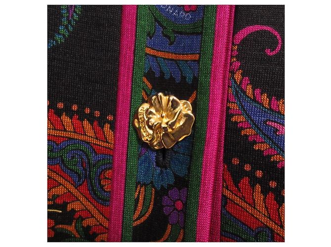 Autre Marque Chaqueta LEONARD de seda sin cuello Negro Multicolor - vista 5