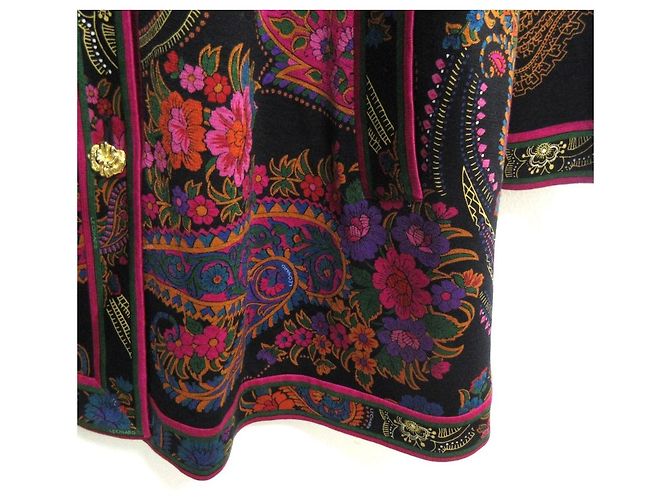 Autre Marque Chaqueta LEONARD de seda sin cuello Negro Multicolor - vista 8