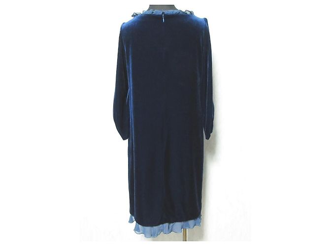 Autre Marque ELISA Samtkleid Blau - Ansicht 2