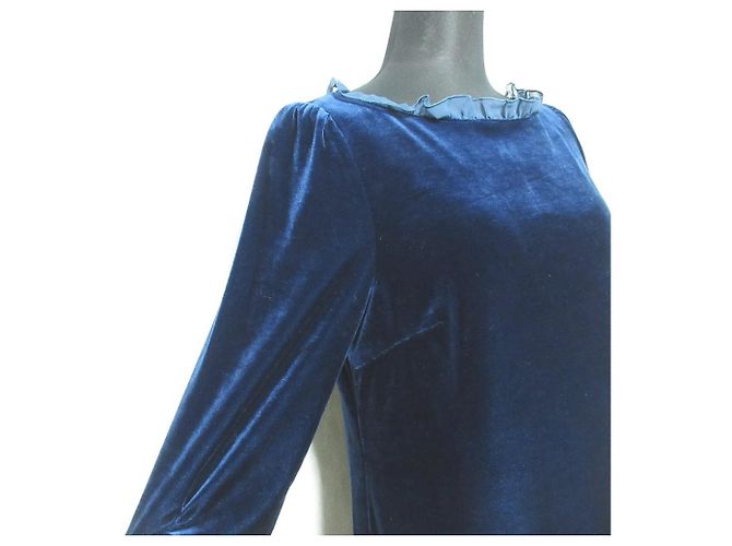 Autre Marque ELISA Samtkleid Blau - Ansicht 4