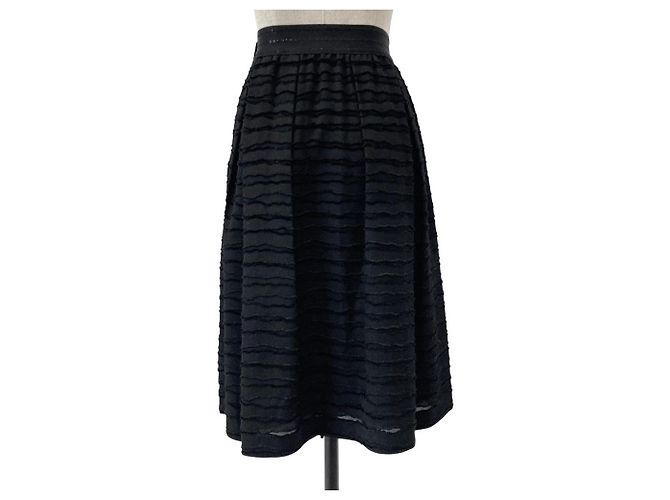 Autre Marque Falda evasé COTOO Flocky Border Negro - vista 3