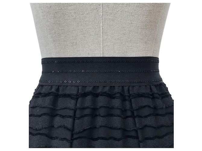 Autre Marque Falda evasé COTOO Flocky Border Negro - vista 4