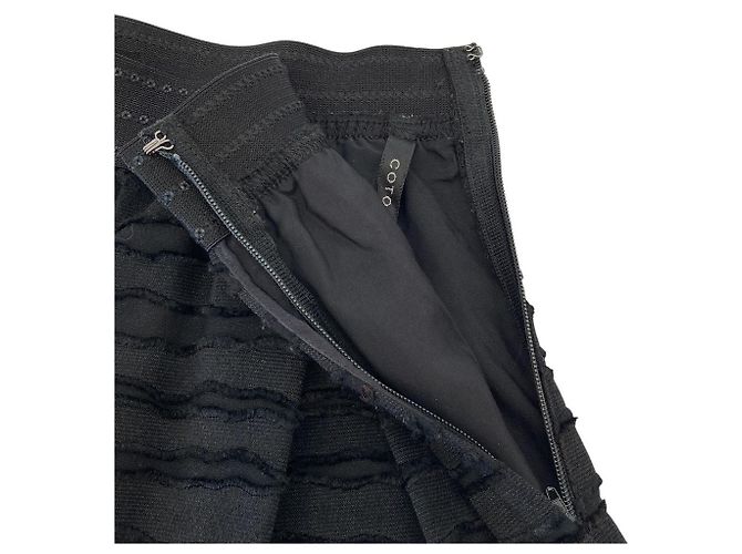 Autre Marque Falda evasé COTOO Flocky Border Negro - vista 5