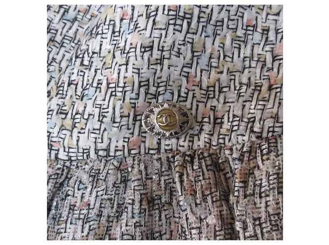 Timeless Minifalda de tweed Chanel Coco Mark Falda de lana Multicolor - vista 4