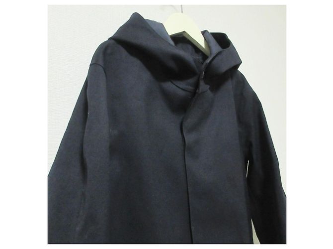 Autre Marque Cappotto con cappuccio in gomma Mackintosh Blu Blu navy - vista 4