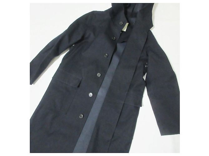 Autre Marque Cappotto con cappuccio in gomma Mackintosh Blu Blu navy - vista 7