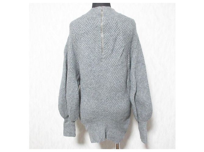 Autre Marque ELENDEEK Half Zip High Neck Knit Pullover Brown - view 2