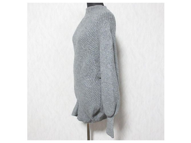 Autre Marque ELENDEEK Half Zip High Neck Knit Pullover Brown - view 3