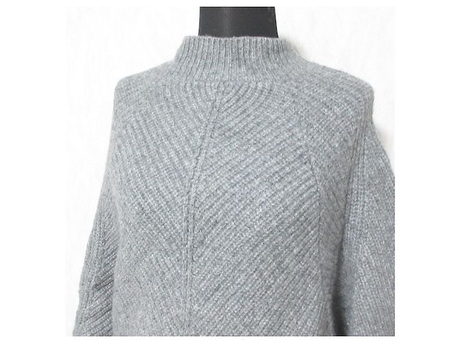 Autre Marque ELENDEEK Half Zip High Neck Knit Pullover Brown - view 5