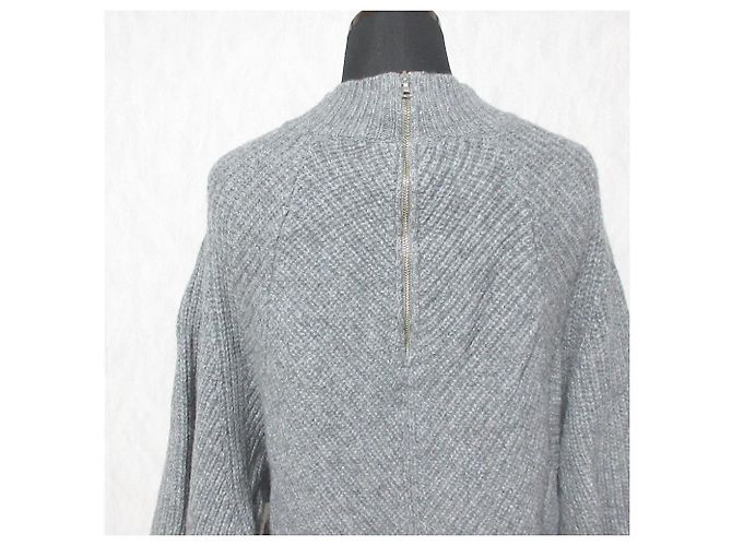 Autre Marque ELENDEEK Half Zip High Neck Knit Pullover Brown - view 6