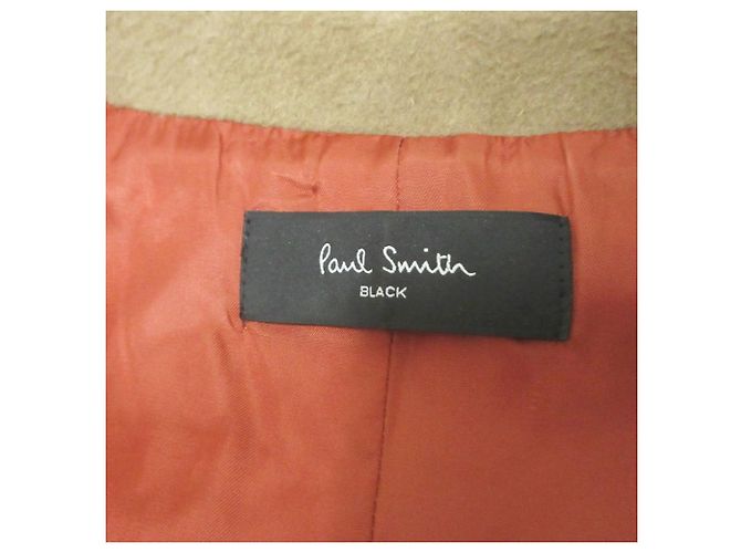 Abrigo de lana negro Paul Smith Beige Camello - vista 3