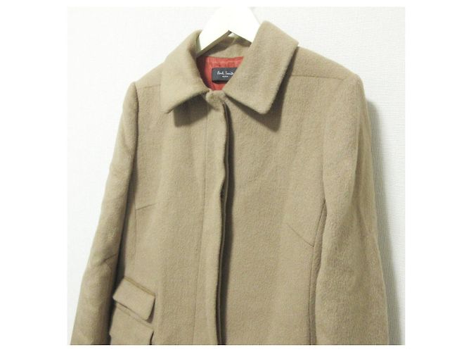 Abrigo de lana negro Paul Smith Beige Camello - vista 4