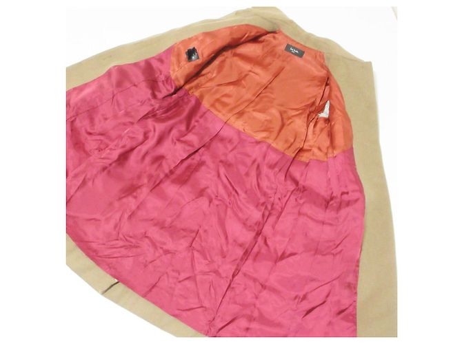 Abrigo de lana negro Paul Smith Beige Camello - vista 8