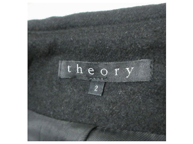 Abrigo de doble botonadura con cinturón Theory Negro - vista 3
