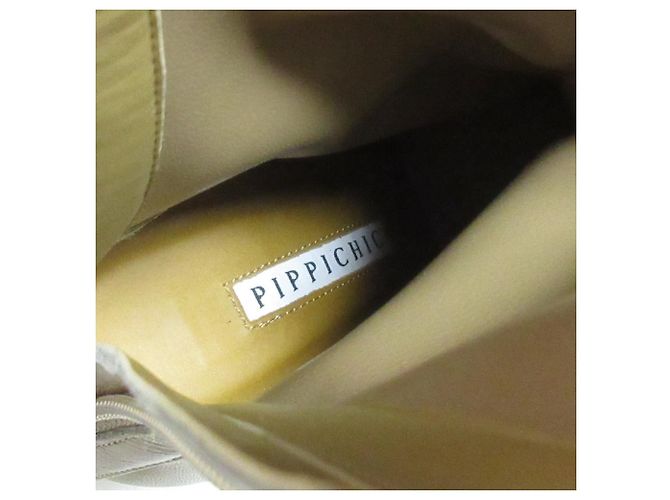 Autre Marque PIPPICHIC Pointed Toe Short Boots Beige - view 10