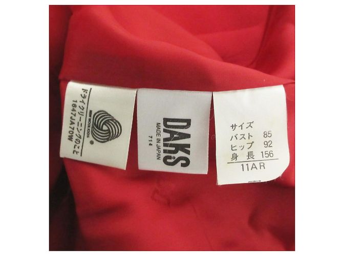Autre Marque DAKS Doppelreihige Taillierte Jacke Rot - Ansicht 10