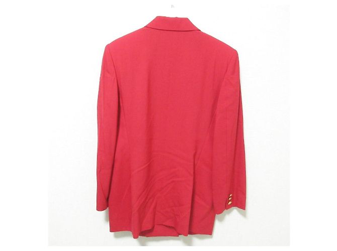 Autre Marque DAKS Doppelreihige Taillierte Jacke Rot - Ansicht 2