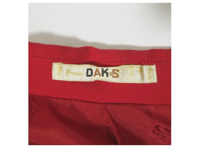Autre Marque DAKS Doppelreihige Taillierte Jacke Rot - Ansicht 9
