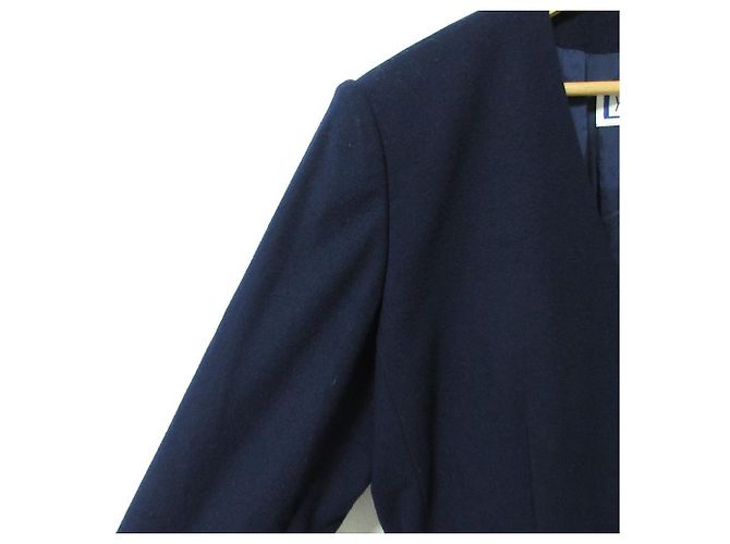 Doppeljacke aus Wolle von Yves Saint Laurent Blau Marineblau - Ansicht 5