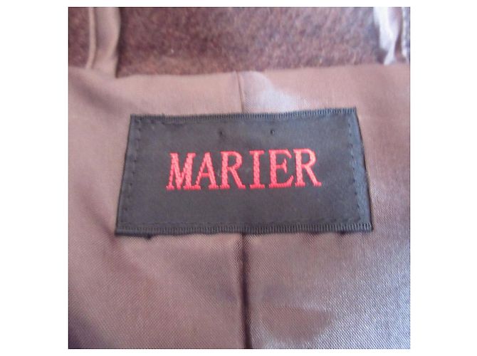 Autre Marque Abrigo de longitud media de piel de zorro MARIER Castaño Gris antracita - vista 5