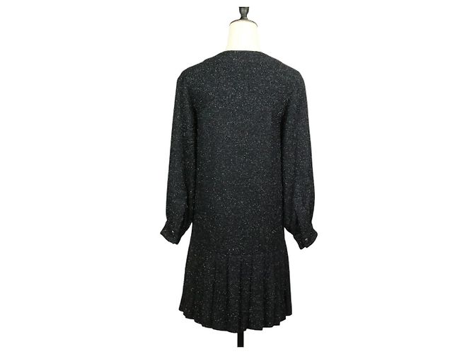 Timeless Chanel Shaggy Strickkleid Schwarz - Ansicht 3