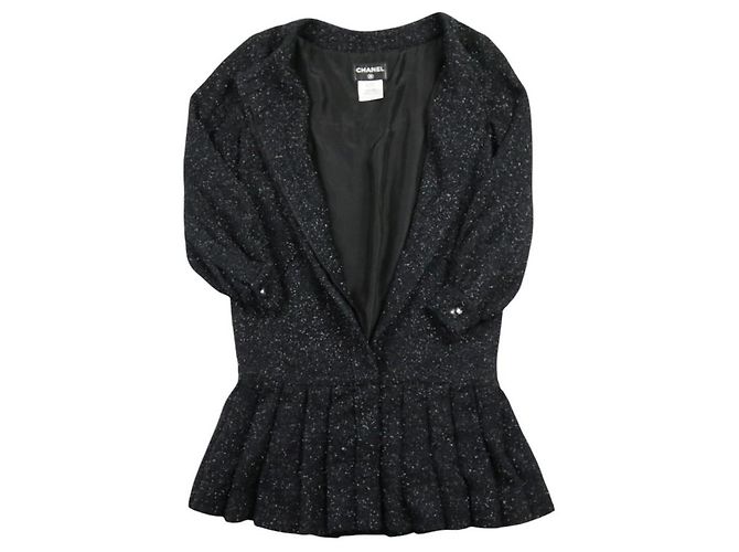 Timeless Chanel Shaggy Strickkleid Schwarz - Ansicht 4