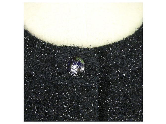 Timeless Chanel Shaggy Strickkleid Schwarz - Ansicht 5