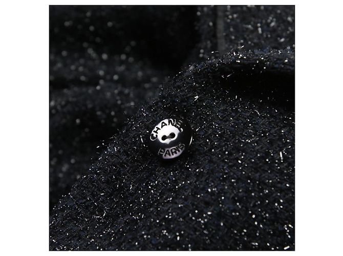 Timeless Chanel Shaggy Strickkleid Schwarz - Ansicht 6