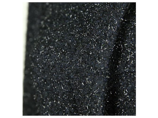 Timeless Chanel Shaggy Strickkleid Schwarz - Ansicht 7
