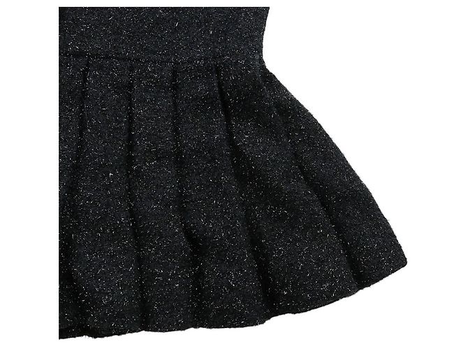 Timeless Chanel Shaggy Strickkleid Schwarz - Ansicht 8