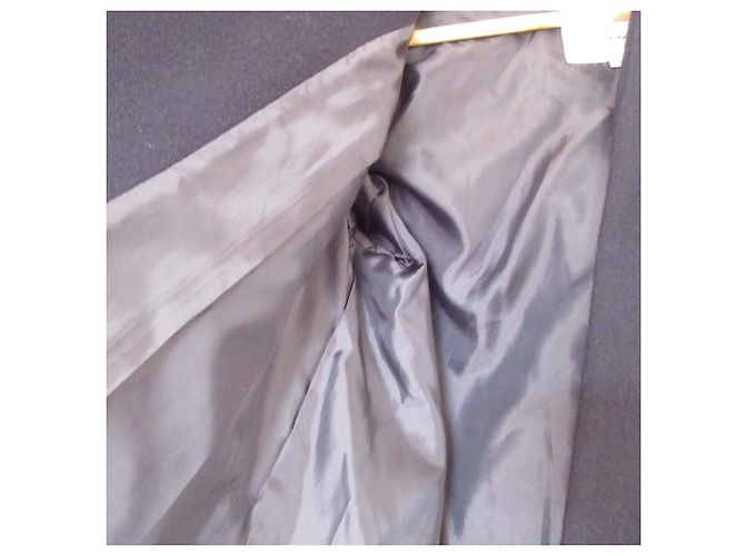 Autre Marque Kurzer Laisse Passe Mantel mit Kapuze aus Pelz Blau Marineblau - Ansicht 3